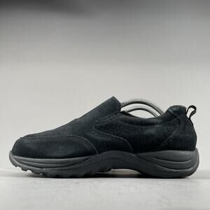 L.L Bean Men’s Size 9 Wide Black Suede Slip On Loafers Comfort Casual Shoes GUC